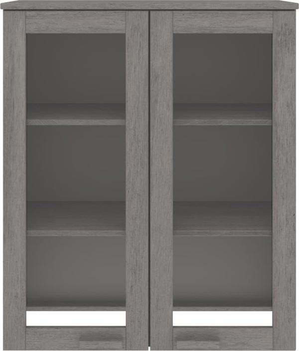 vidaXL Nadstawka do kredensu, jasnoszara, 85x35x100 cm, drewno sosnowe