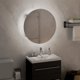 vidaXL Ντουλάπι μπάνιου με καθρέφτη και LED, λευκό, 40x40x17,5 cm