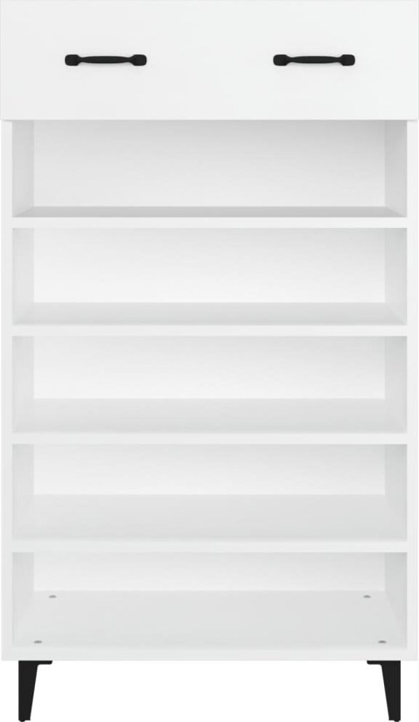 vidaXL Szafka για παπούτσια, λευκή, 60x35x105 cm, μοριοσανίδα