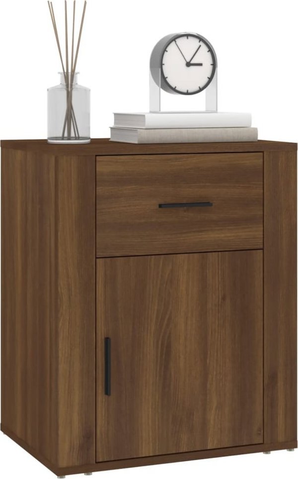 vidaXL Szafka nocna, brazowy dab, 50x36x60 cm