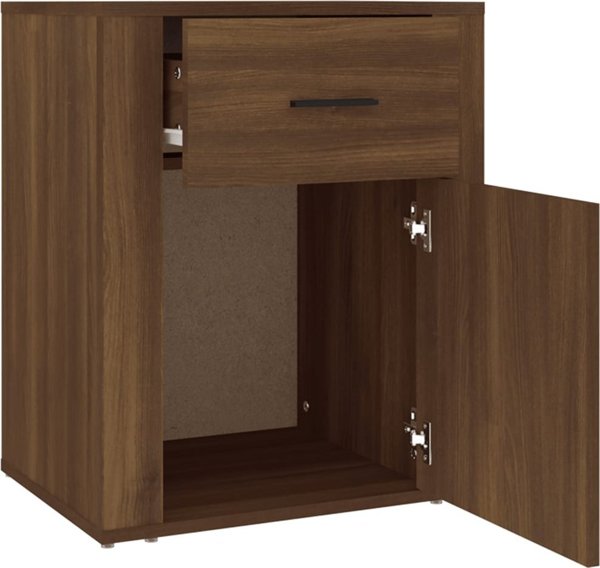 vidaXL Szafka nocna, brazowy dab, 50x36x60 cm
