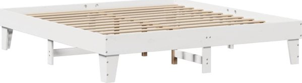 vidaXL Κρεβάτι χωρίς στρώμα, λευκό, 200x200 εκ., από μασίφ πεύκο