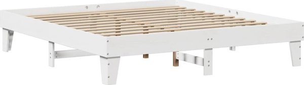 vidaXL Κρεβάτι χωρίς στρώμα, λευκό, 200x200 εκ., από μασίφ πεύκο
