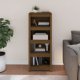 vidaXL Ράφι βιβλίων, καφέ μέλι, 50x35x125,5 εκ, φυσικό πεύκο