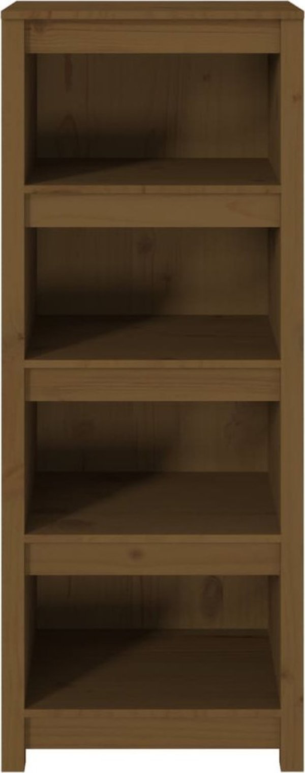 vidaXL Ράφι βιβλίων, καφέ μέλι, 50x35x125,5 εκ, φυσικό πεύκο