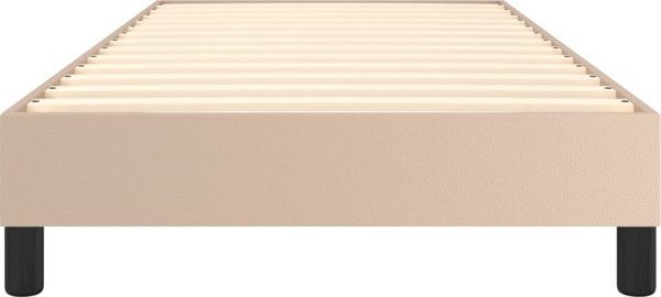 vidaXL Κρεβάτι κοντινό, cappuccino, 80x200 εκ., με επένδυση από τεχνητό δέρμα