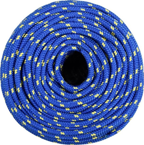 vidaXL Ναυτική γραμμή μπλε, 6 mm, 25 m, πολυπροπυλένιο