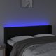 vidaXL Zaglowek do lozka z LED, czarny, 147x16x78/88cm, sztuczna skora