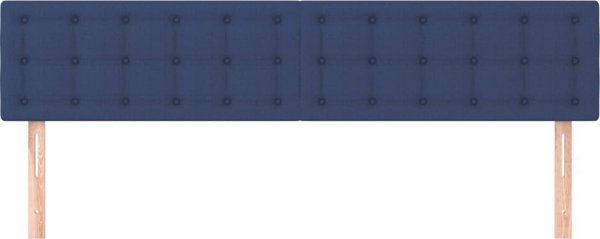 vidaXL Μεταξωτά προσκέφαλα κρεβατιού, 2 τεμ., μπλε, 80x5x78/88 cm, ύφασμα