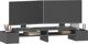 vidaXL vidaXL Podstawka na monitor, szara, 100x27,5x15cm, lite drewno sosnowe