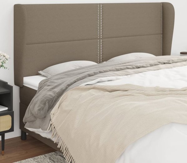 vidaXL Zaglowek uszak, taupe, 183x23x118/128 cm, tkanina
