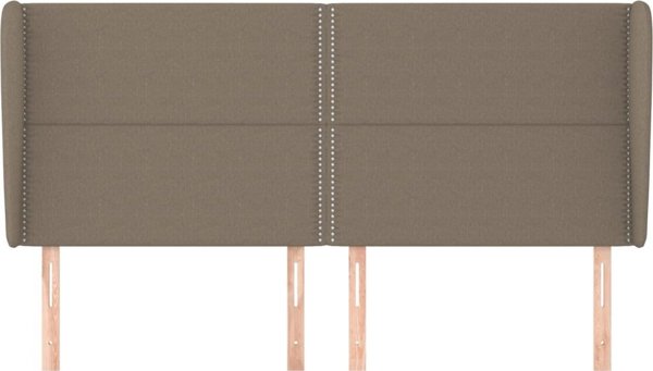 vidaXL Zaglowek uszak, taupe, 183x23x118/128 cm, tkanina