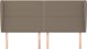 vidaXL Zaglowek uszak, taupe, 183x23x118/128 cm, tkanina