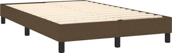 vidaXL Λύση κρεβατιού με στρώμα, καφέ ύφασμα, 120x200 εκ