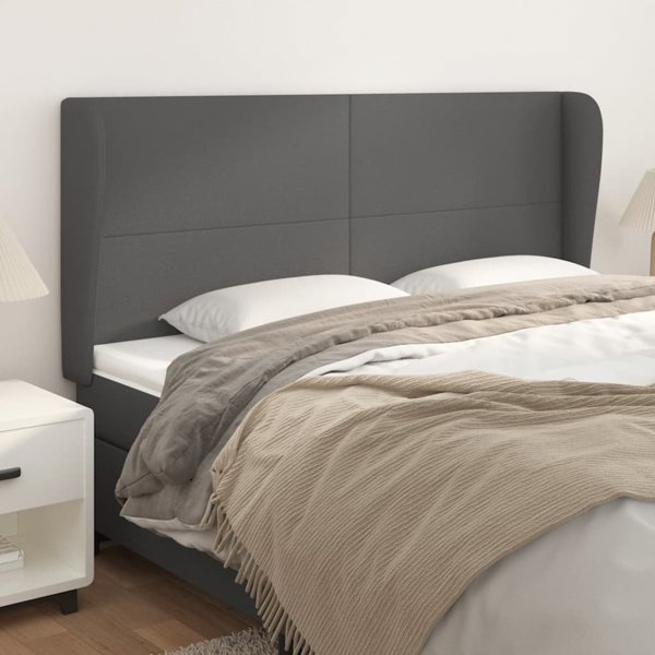 vidaXL Κεφαλάρι uszak, γκρι, 203x23x118/128 cm, τεχνητό δέρμα