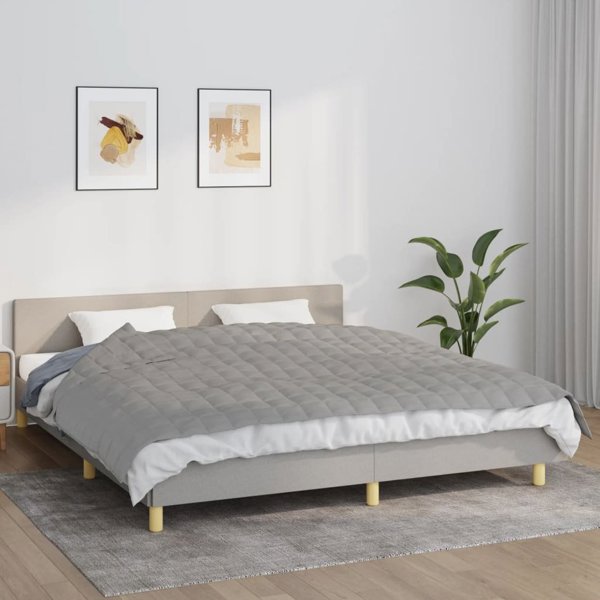 vidaXL Κουβέρτα βάρους, γκρι, 155x220 εκ, 7 κιλά, ύφασμα