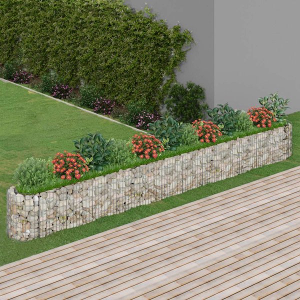 vidaXL Podwyzszona donica gabionowa, galwanizowane zelazo 470x50x50 cm