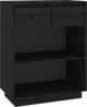 vidaXL Szafka, czarna, 60x34x75 cm, lite drewno sosnowe