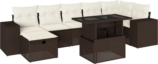 vidaXL Σετ καθιστικό κήπου 8 τεμαχίων με μαξιλάρια