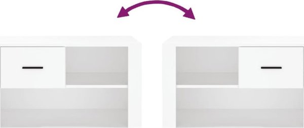 vidaXL Συσκευασία παπουτσιών, λευκή, 80x35x45 εκ