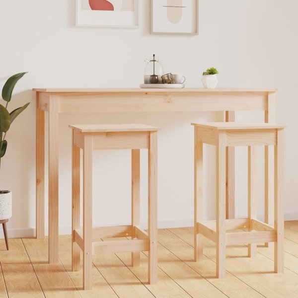 vidaXL Σκαμπό μπαρ 2 τεμ. 40x40x78 cm από μασίφ πεύκο
