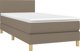 vidaXL Lozko kontynentalne z materacem taupe 90x200cm tkanina
