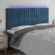 vidaXL Κεφαλάρι κρεβατιού με LED, σκούρο μπλε, 160x5x118/128 εκ