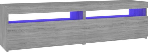 vidaXL Σύνθετα ντουλάπια τηλεόρασης με LED, 2 τεμάχια, γκρι δρυς Sonoma 75x35x40 cm