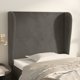 vidaXL Μαξιλάρι πλάτης ουζάκ σκούρο γκρι 93x23x118/128 cm βελούδινο