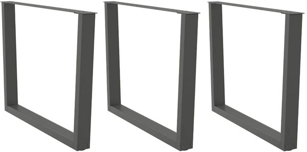 vidaXL Nogi stolu jadalnego w ksztalcie litery V 3 szt Antracyt Stal