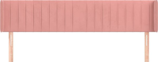 vidaXL Zaglowek uszak rozowy 183x16x78/88 cm aksamit