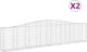 vidaXL Kosze gabionowe, 2 τεμ, 400x30x80/100 εκ, γαλβανισμένο σίδερο