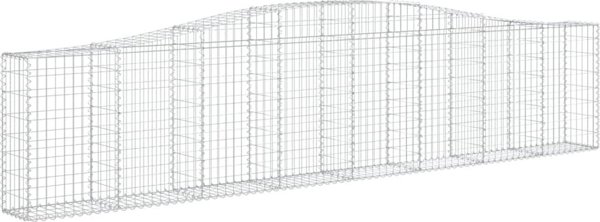 vidaXL Kosze gabionowe, 2 τεμ, 400x30x80/100 εκ, γαλβανισμένο σίδερο