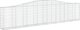 vidaXL Kosze gabionowe, 2 τεμ, 400x30x80/100 εκ, γαλβανισμένο σίδερο