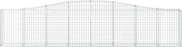 vidaXL Kosze gabionowe, 2 τεμ, 400x30x80/100 εκ, γαλβανισμένο σίδερο