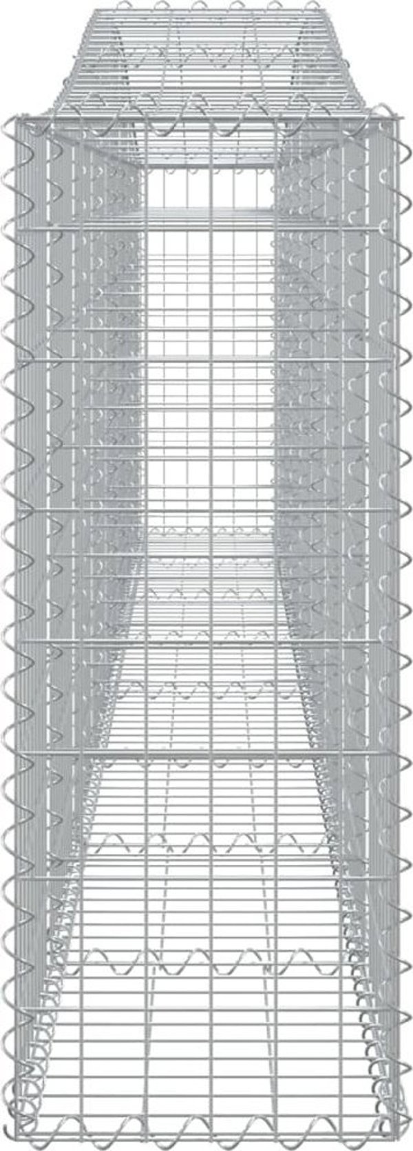 vidaXL Kosze gabionowe, 2 τεμ, 400x30x80/100 εκ, γαλβανισμένο σίδερο