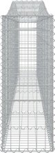 vidaXL Kosze gabionowe, 2 τεμ, 400x30x80/100 εκ, γαλβανισμένο σίδερο