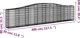vidaXL Kosze gabionowe, 2 τεμ, 400x30x80/100 εκ, γαλβανισμένο σίδερο