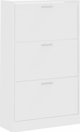 vidaXL Ντουλάπα παπουτσιών, λευκό, 63x24x103 εκ., από υλικό ξυλώδους προέλευσης