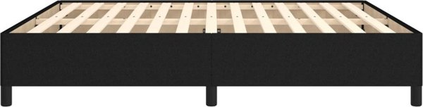 vidaXL Βάση κρεβατιού, μαύρη, 160 x 200 cm, με υφασμάτινη επένδυση