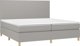 vidaXL Λοιζκο kontynentalne z materacem jasnoszare 200x200cm tkanina