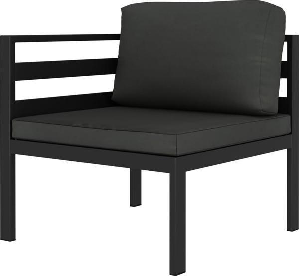 vidaXL 7-cz. zestaw mebli ogrodowych, poduszki, aluminium, antracyt