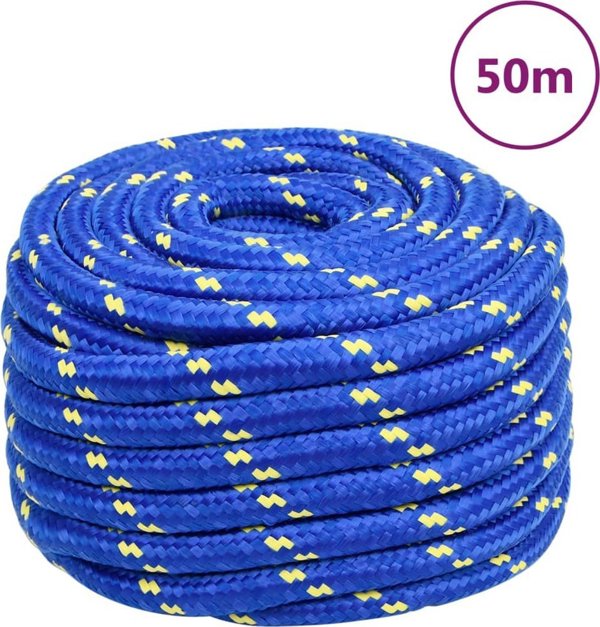 Σχοινί ιστιοπλοΐας vidaXL, μπλε, 20 mm, 50 m, πολυπροπυλένιο