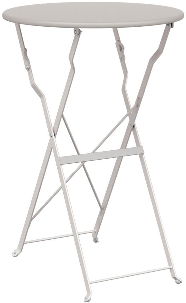 vidaXL Πτυσσόμενο τραπέζι Bistro Μπεζ 50x71 cm από βαμμένο ατσάλι