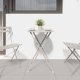 vidaXL Πτυσσόμενο τραπέζι Bistro Μπεζ 50x71 cm από βαμμένο ατσάλι