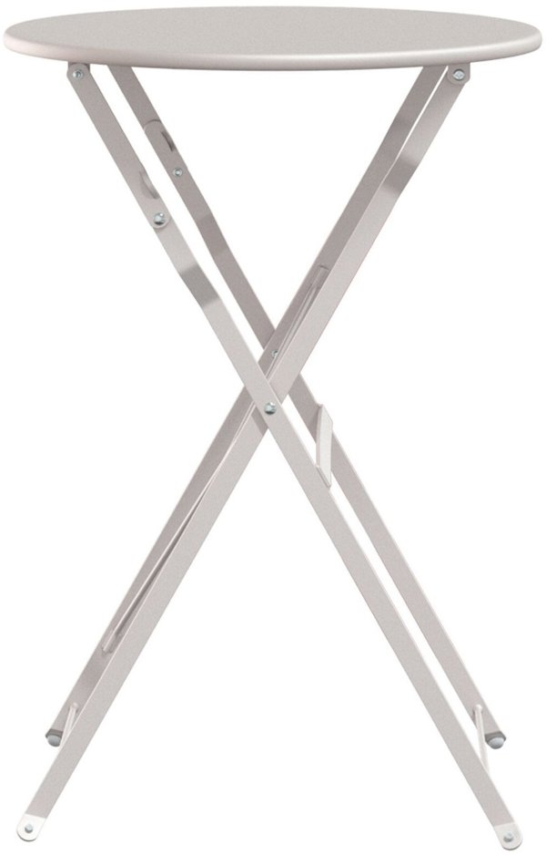 vidaXL Πτυσσόμενο τραπέζι Bistro Μπεζ 50x71 cm από βαμμένο ατσάλι