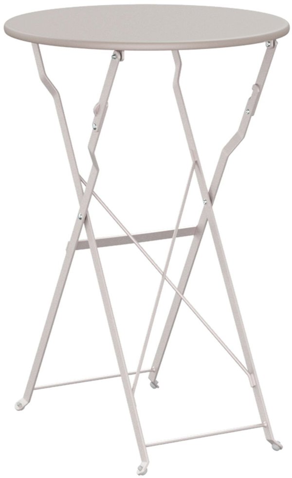 vidaXL Πτυσσόμενο τραπέζι Bistro Μπεζ 50x71 cm από βαμμένο ατσάλι