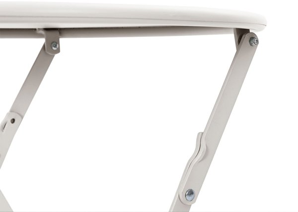 vidaXL Πτυσσόμενο τραπέζι Bistro Μπεζ 50x71 cm από βαμμένο ατσάλι
