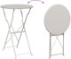 vidaXL Πτυσσόμενο τραπέζι Bistro Μπεζ 50x71 cm από βαμμένο ατσάλι