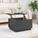 vidaXL vidaXL Stolik kawowy, szary, 60x50x35 cm, lite drewno sosnowe